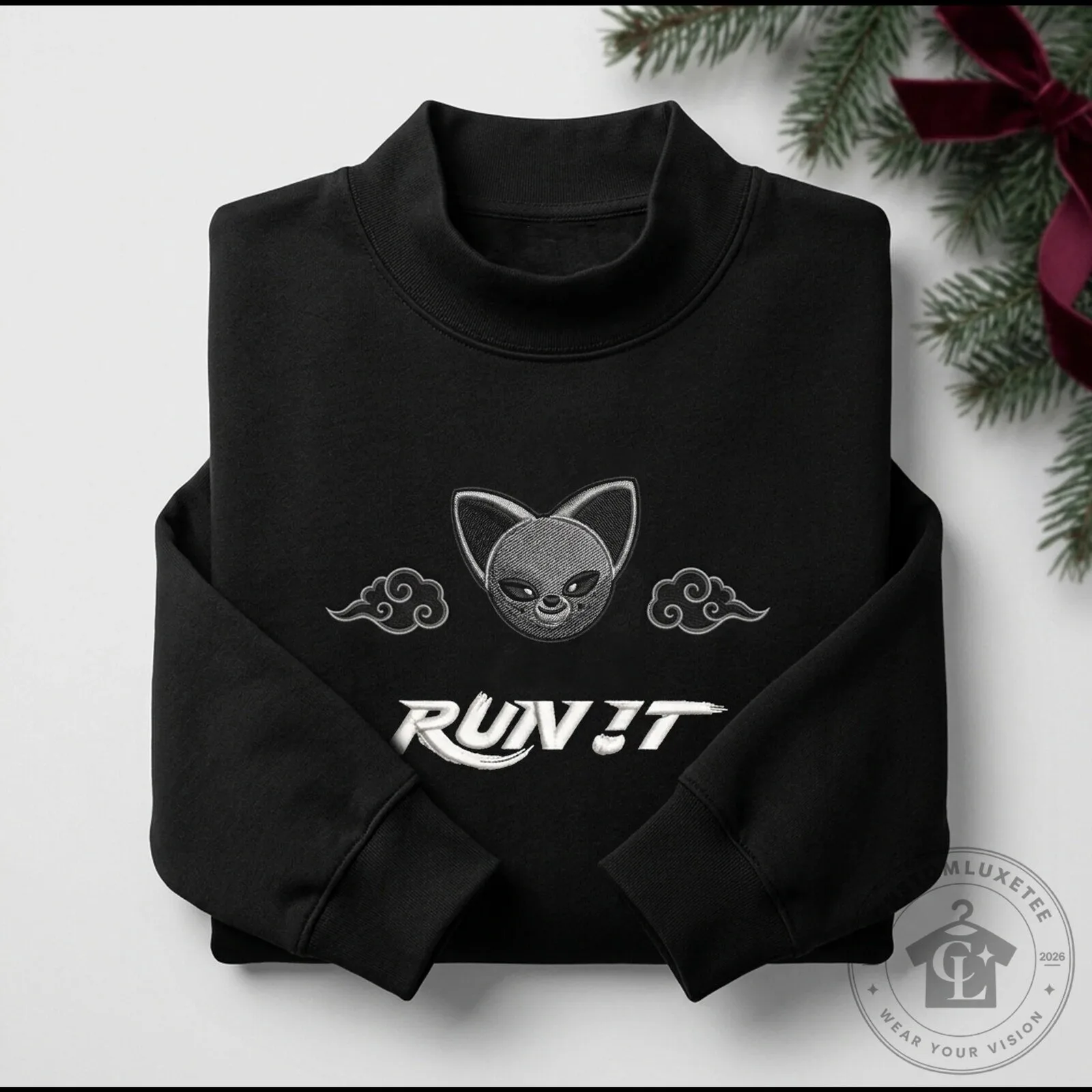 Stray Kids I.N. Evil Skzoo Embroidered Mockneck Sweatshirt for Stays