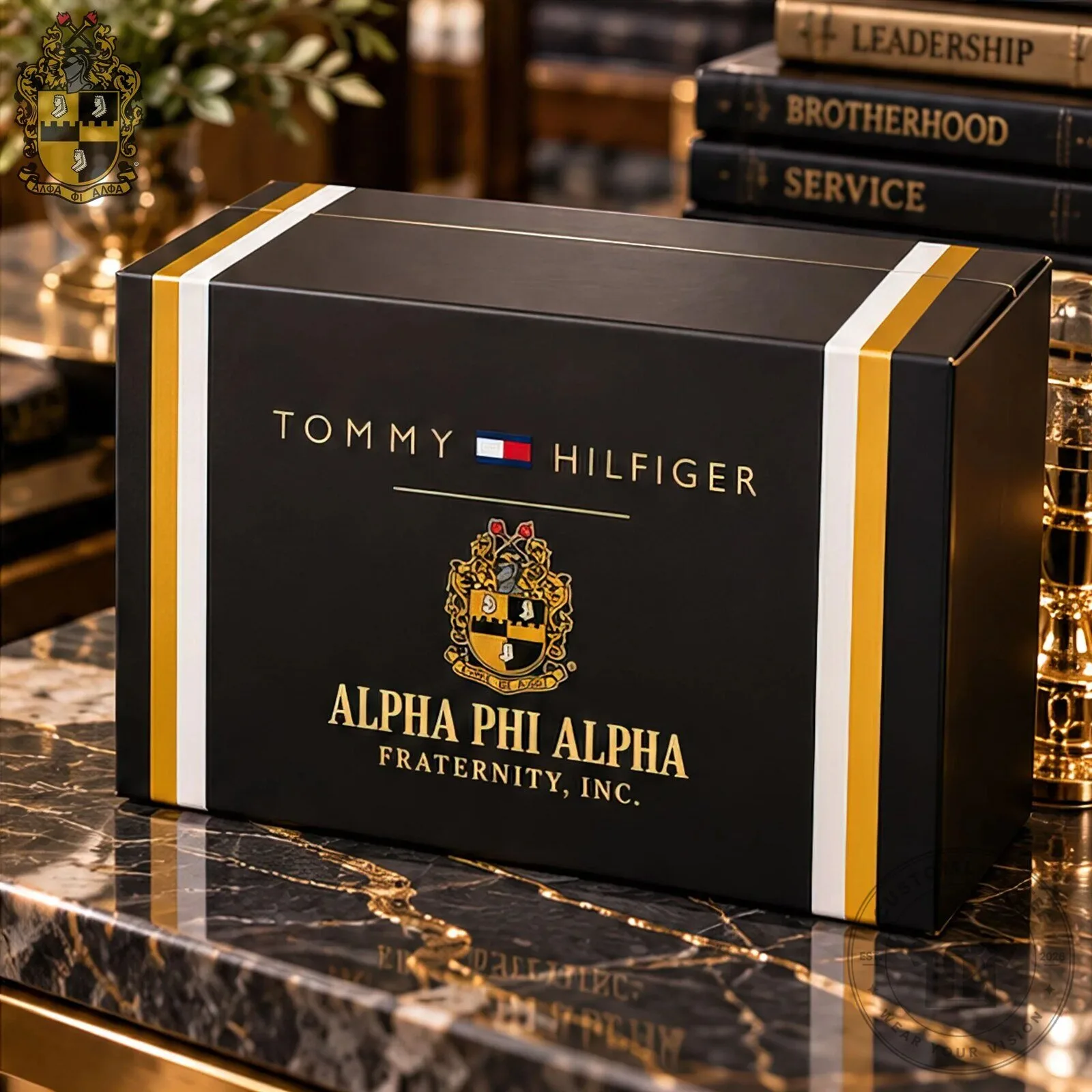 Tommy Hilfiger Black Cable Knit Polo for Alpha Phi Alpha Fraternity 11 Tommy Hilfiger Black Cable Knit Polo for Alpha Phi Alpha Fraternity